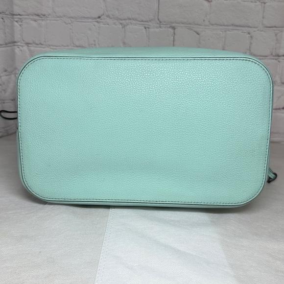 Kate Spade New York Marti Large “Blue Glow” Bucket Bag Silver Turn Lock Closure - Picture 7 of 13